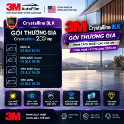 Phim Cách Nhiệt 3M Crystalline BLK – Công Nghệ Crystalline 200 Lớp