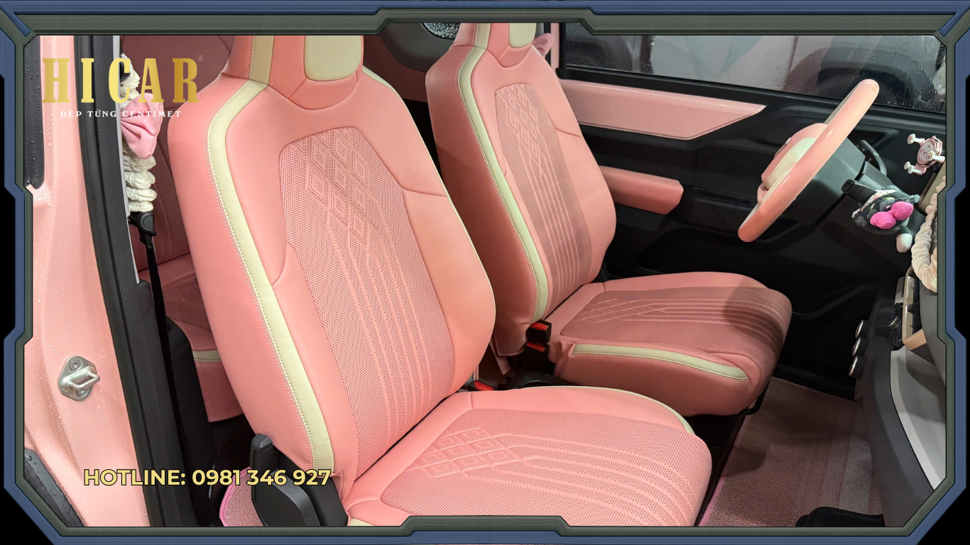 Combo VF3 Hồng Full Nội Thất – Sự Lột Xác Ngọt Ngào Cho Xế Yêu