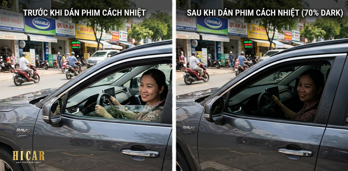 Dán phim cách nhiệt ô tô