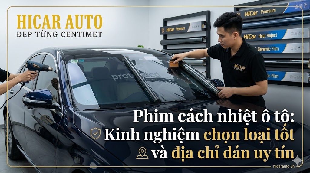 Phim cach nhiet o to Kinh nghiem chon loai tot va dia chi dan uy tin