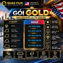Phim Cách Nhiệt Quad Film Gold – Nano Ceramic Hybrid Cao Cấp