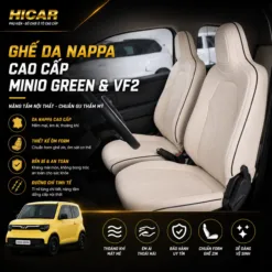Bọc Ghế Da Nappa Minio Green & VinFast VF2 Cao Cấp