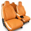 Ghế Da Nappa Cam Đất Nhấn Kem VF3