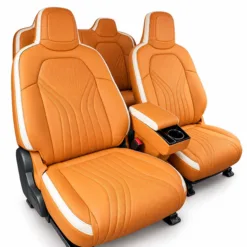 Ghế Da Nappa Cam Đất Nhấn Kem VF3