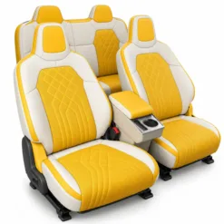 Ghế Da Nappa Vàng Nhấn Kem VinFast VF3