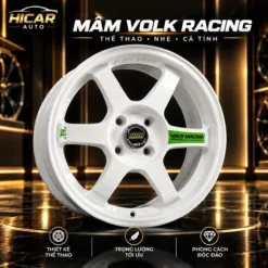 Mâm VOLK Racing 5 Chấu Trắng – Mâm Thể Thao JDM Cao Cấp