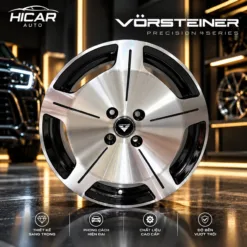 Mâm xe Vörsteiner Precision Series bạc đen thiết kế sang trọng