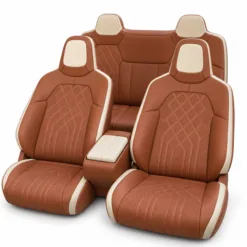 Ghế Da Nappa Nâu Đất Nhấn Kem VinFast VF3