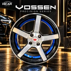Mâm Vossen Precision Series 5 Chấu Đen Xanh Bạc – Mâm Xe Thể Thao